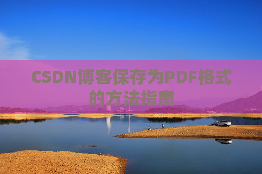 CSDN博客保存为PDF格式的方法指南
